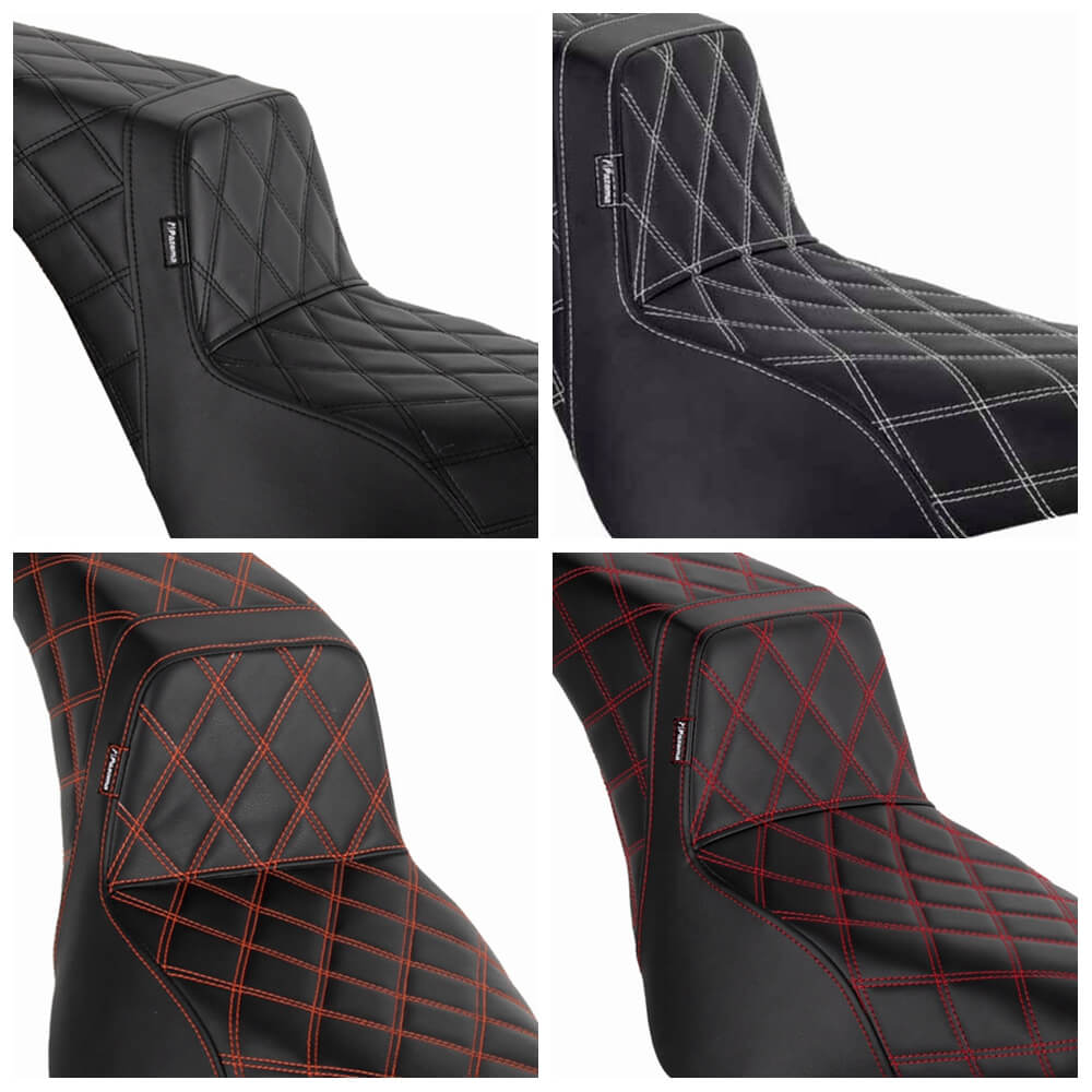 Front Driver & Rear Passenger LS Seat For Harley M8 Softail Street Bob Standard Slim FLDE FLHC FLHCS FLSL FXBB FXBBS FXST 2018-2024 - pazoma