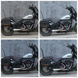 Club Style LS Step 2-Up Gel Pad Seat for Harley Davidson Softail Street Bob Slim Standard 114 FXBB FXBBS FXST FLDE FLSL FLHC FLHCS 2018-2024 - pazoma