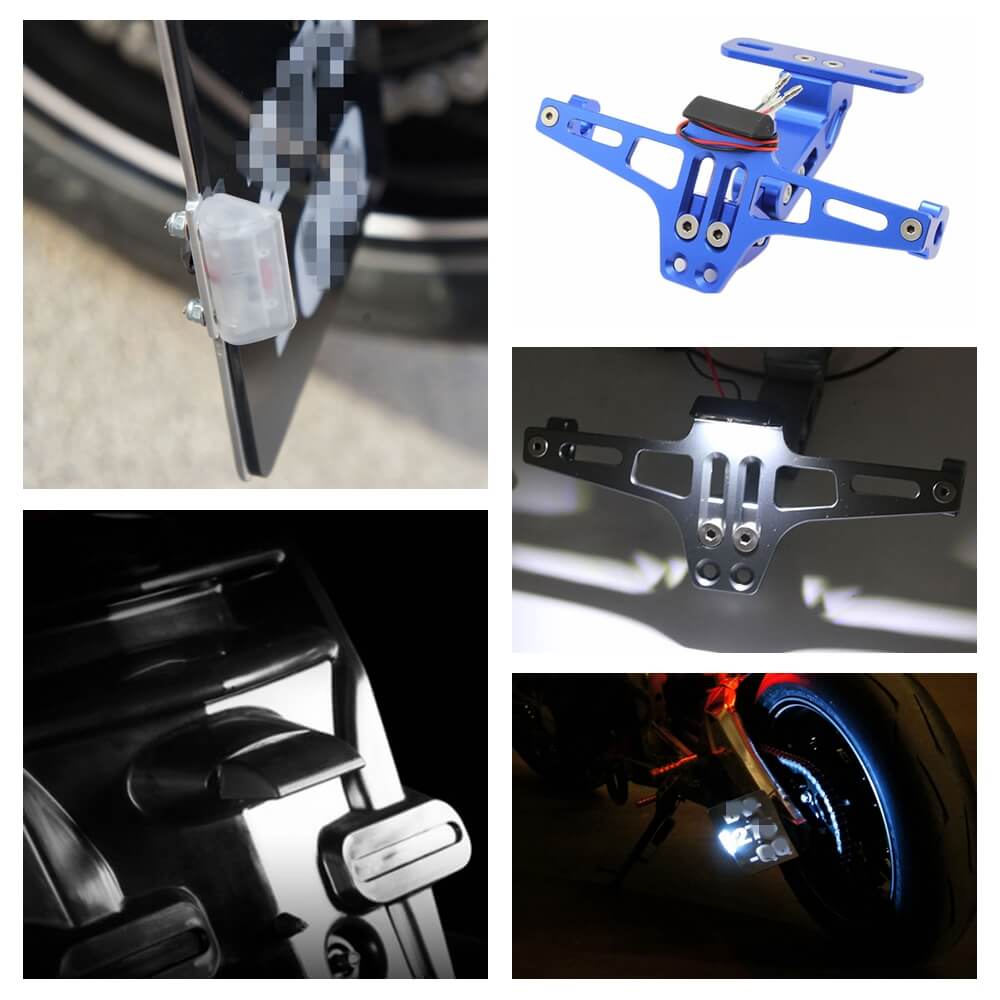 12V Universal Motorcycle License Plate White LED light Waterproof Motorcycle License Light Lamp Trailer Step Lamp - pazoma