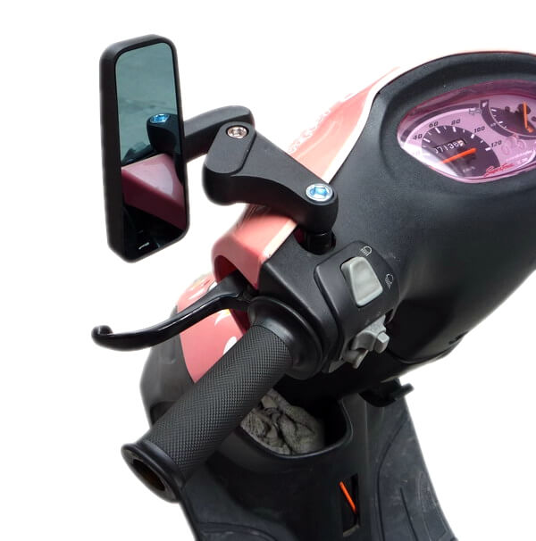 Motorcycle Universal Streetfighter Black Rear View Mirrors Street Bikes Scooter bike Aluminum Side Mirrors - pazoma