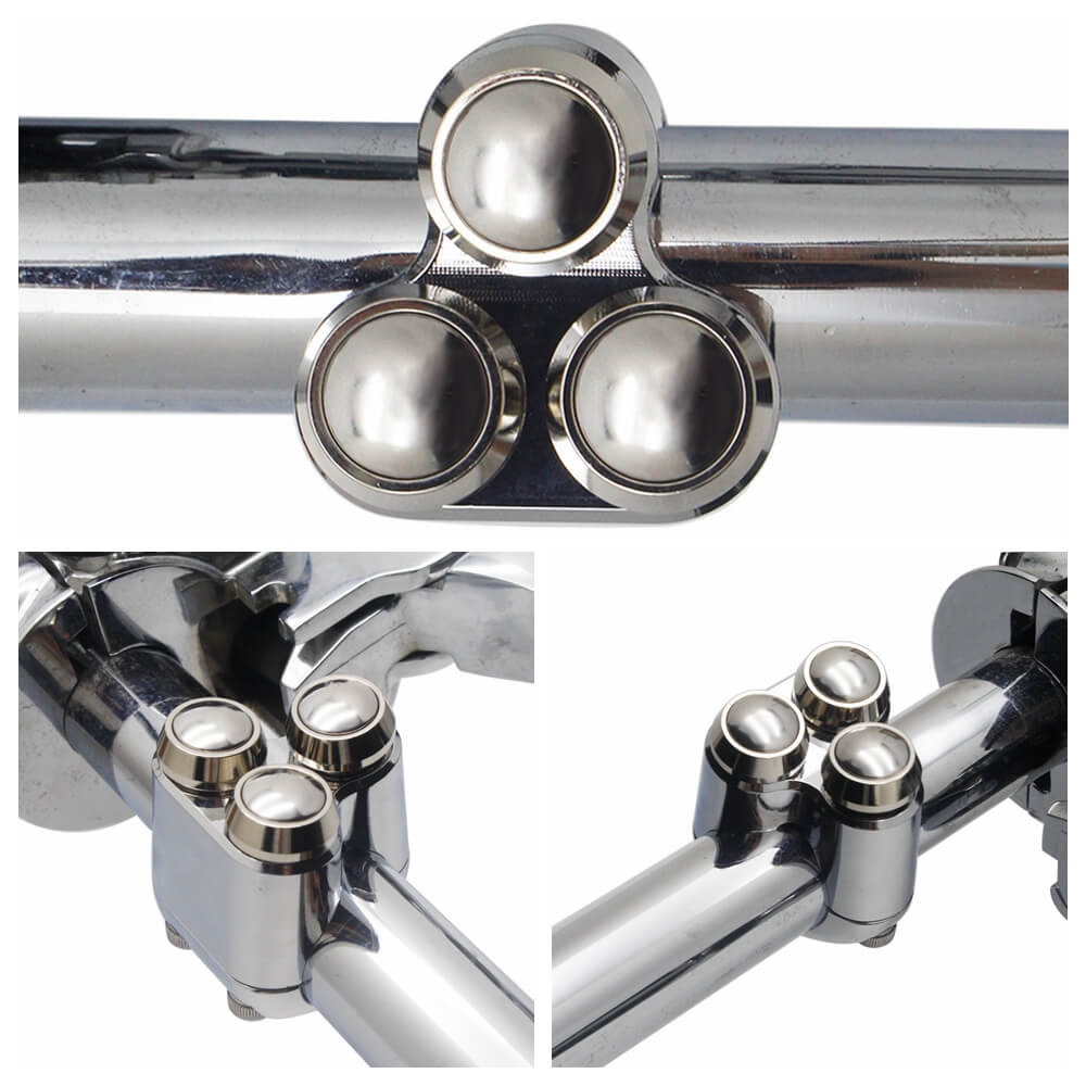 Aluminum Alloy CNC Motorcycle Switches 3-Button Control Momentary 1 Inch 25.4mm Handlebar M-Switch Start Kill Horn Reset Button Microswitch - pazoma