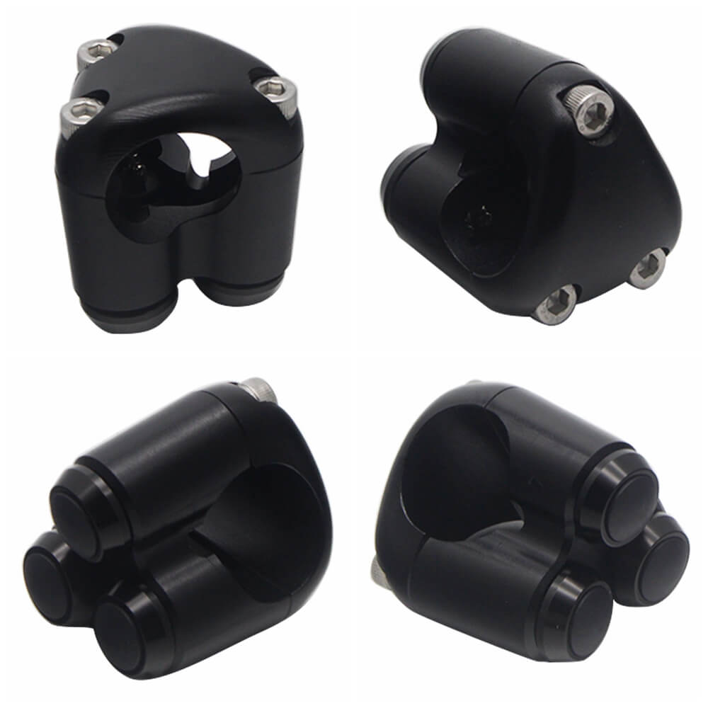 Universal CNC Triple Micro Switch Button Housing - 22mm 7/8-inch Handlebar 3-Button Control Momentary M-Switch Kit Cafe Racer - pazoma