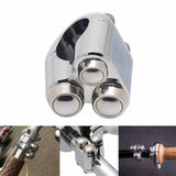 Universal CNC Triple Micro Switch Button Housing - 22mm 7/8-inch Handlebar 3-Button Control Momentary M-Switch Kit Cafe Racer - pazoma