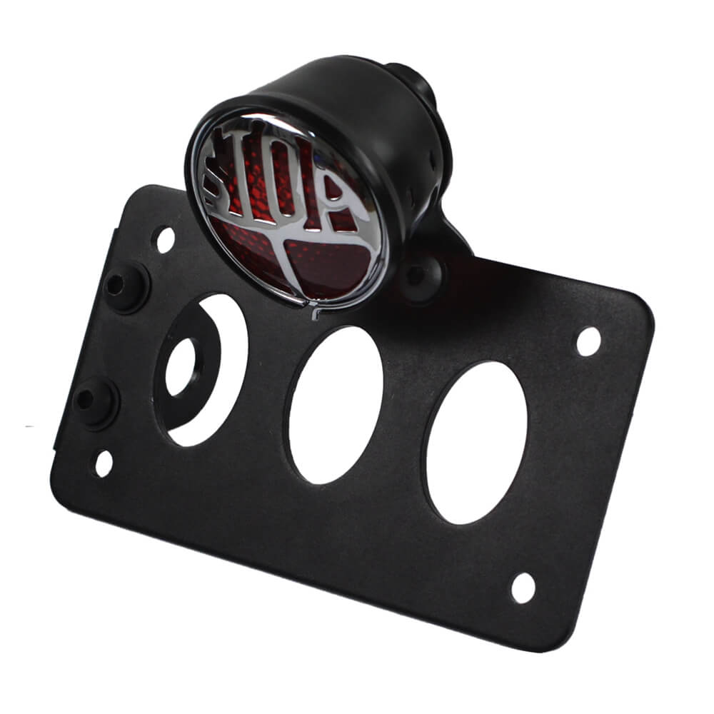 Motorcycle Side Mount LED STOP Brake Tail Light 3/4" Axle Hole License Plate Bracket Holder for Harley Bobber Chopper Honda Yamaha Suzuki Kawasaki - pazoma
