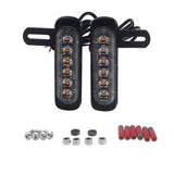 Motorcycle B6 Dual License Plate Auxiliary LED Taillight Burst Flash Brake light Daytime Running lights DRL Red or Yellow (Amber) or White - pazoma