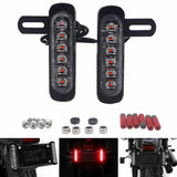 Motorcycle B6 Dual License Plate Auxiliary LED Taillight Burst Flash Brake light Daytime Running lights DRL Red or Yellow (Amber) or White - pazoma