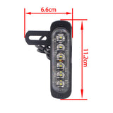 Motorcycle B6 Dual License Plate Auxiliary LED Taillight Burst Flash Brake light Daytime Running lights DRL Red or Yellow (Amber) or White - pazoma