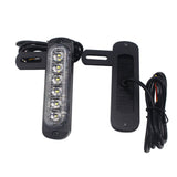 Motorcycle B6 Dual License Plate Auxiliary LED Taillight Burst Flash Brake light Daytime Running lights DRL Red or Yellow (Amber) or White - pazoma