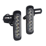 Motorcycle B6 Dual License Plate Auxiliary LED Taillight Burst Flash Brake light Daytime Running lights DRL Red or Yellow (Amber) or White - pazoma