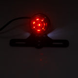 Harley Chopper Bobber Cafe Racer Vintage old school Scrambler Custom LED Taillight Brake Stop Tail Light Lamp W/Chrome Grille - pazoma