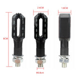 Pair 12V Hollow out Dual Side Universal Motorcycle Bike LED Turn Signal Indicator Light Blinker - pazoma