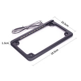 Motorcycle Universal 4x7" Flat Style Hidden LED Board License Plate Frame - pazoma