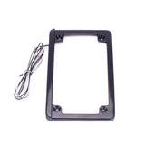 Motorcycle Universal 4x7" Flat Style Hidden LED Board License Plate Frame - pazoma