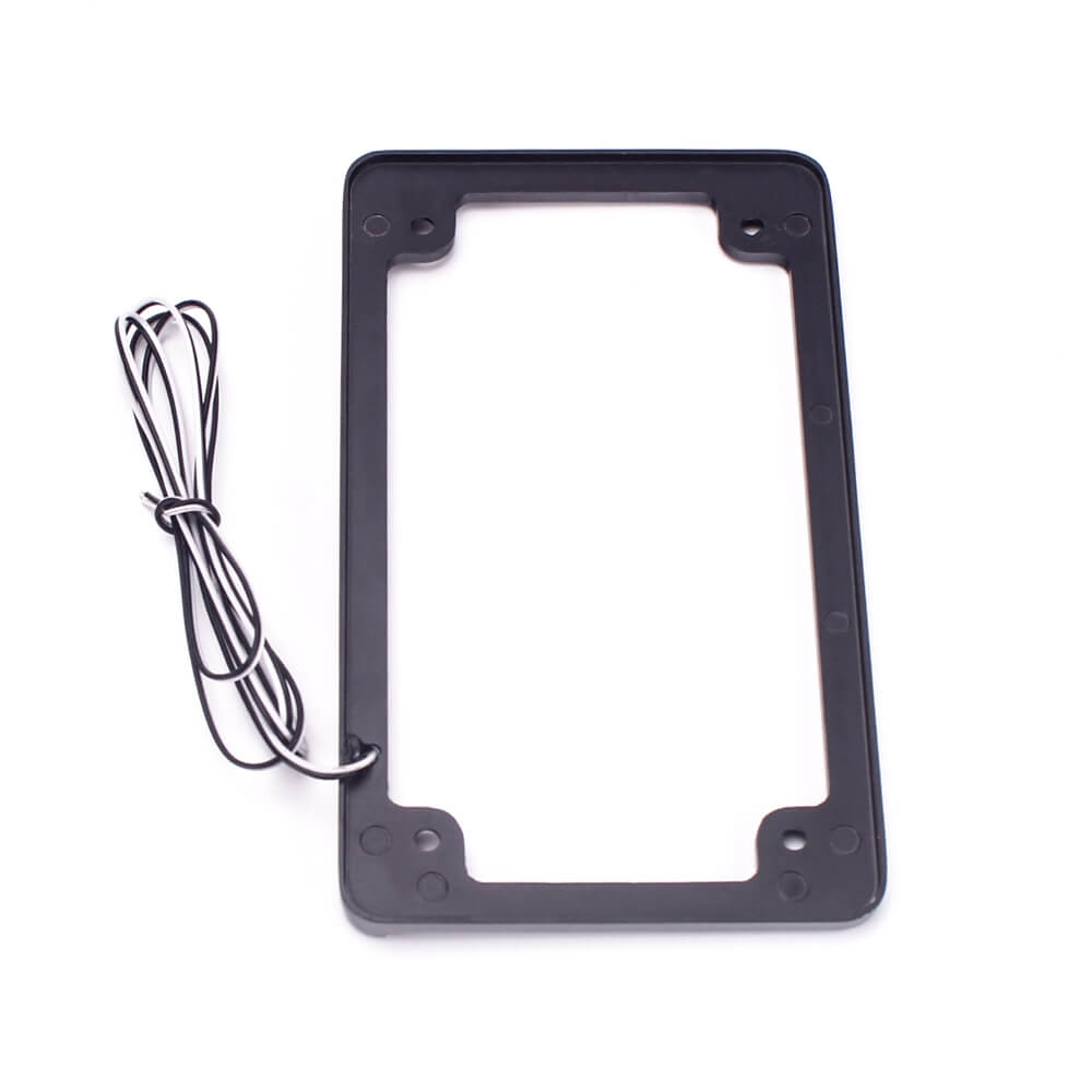 Motorcycle Universal 4x7" Flat Style Hidden LED Board License Plate Frame - pazoma
