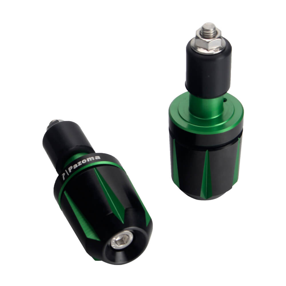 Motorcycle Universal CNC 7/8" 22MM hollow Handlebar Vibration Reducing Bar Ends Weights Grips Cap Plug Anti-vibration Two-color Anodized - pazoma