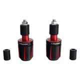 Motorcycle Universal CNC 7/8" 22MM hollow Handlebar Vibration Reducing Bar Ends Weights Grips Cap Plug Anti-vibration Two-color Anodized - pazoma