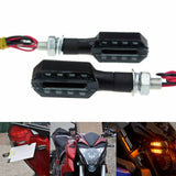 Pair 12V Hollow out Dual Side Universal Motorcycle Bike LED Turn Signal Indicator Light Blinker