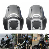 CBC Cali TSport Front Fairing For Harley Club Style Dyna Street Bob T-Sport FXR w/Chrome Trim Bezel Windshield Headlight Relocation Block - pazoma