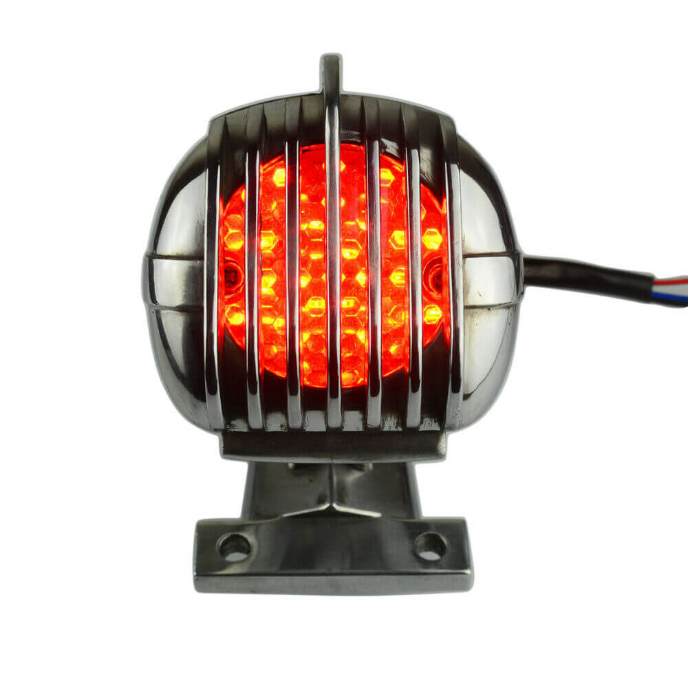 Motorcycle Vinge Grille LED Taillights Harley Sportster Softail Cruiser Cafe Racer Scrambler Stop Rear Brack Tail Light Lamp Mic Style - pazoma