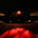 Motorcycle Side Mount Lucas-Style Tail Light w/ 7"x 4" License Number Plate Rear Stop Light For Harley Cafe Racer Cruiser Scrambler Bobber - pazoma