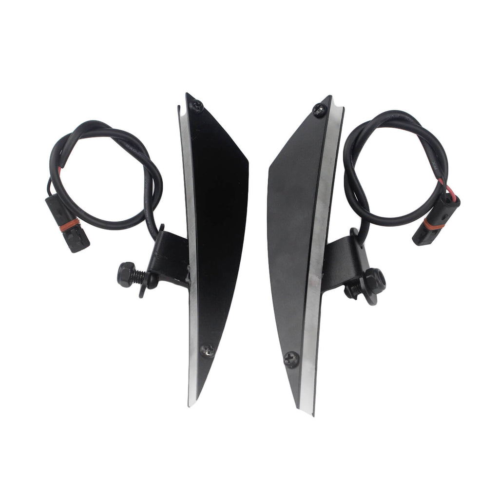 For BMW S1000RR 2010-2019  Amber LED Front Flush Mount Turn Signals Billet Black Plates HP4 2013-2014 - pazoma