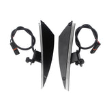 For BMW S1000RR 2010-2019  Amber LED Front Flush Mount Turn Signals Billet Black Plates HP4 2013-2014 - pazoma