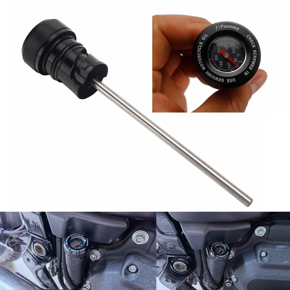 Oil Dipstick With Temperature Gauge For Harley Davidson Milwaukee 8 Softail M8 18-24 Low Rider ST Slim Sport Glide Street Bob 114 S FXBB FXLRST - pazoma