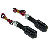 Pair 12V Hollow out Dual Side Universal Motorcycle Bike LED Turn Signal Indicator Light Blinker - pazoma