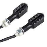 Pair 12V Hollow out Dual Side Universal Motorcycle Bike LED Turn Signal Indicator Light Blinker - pazoma