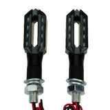 Pair 12V Hollow out Dual Side Universal Motorcycle Bike LED Turn Signal Indicator Light Blinker - pazoma