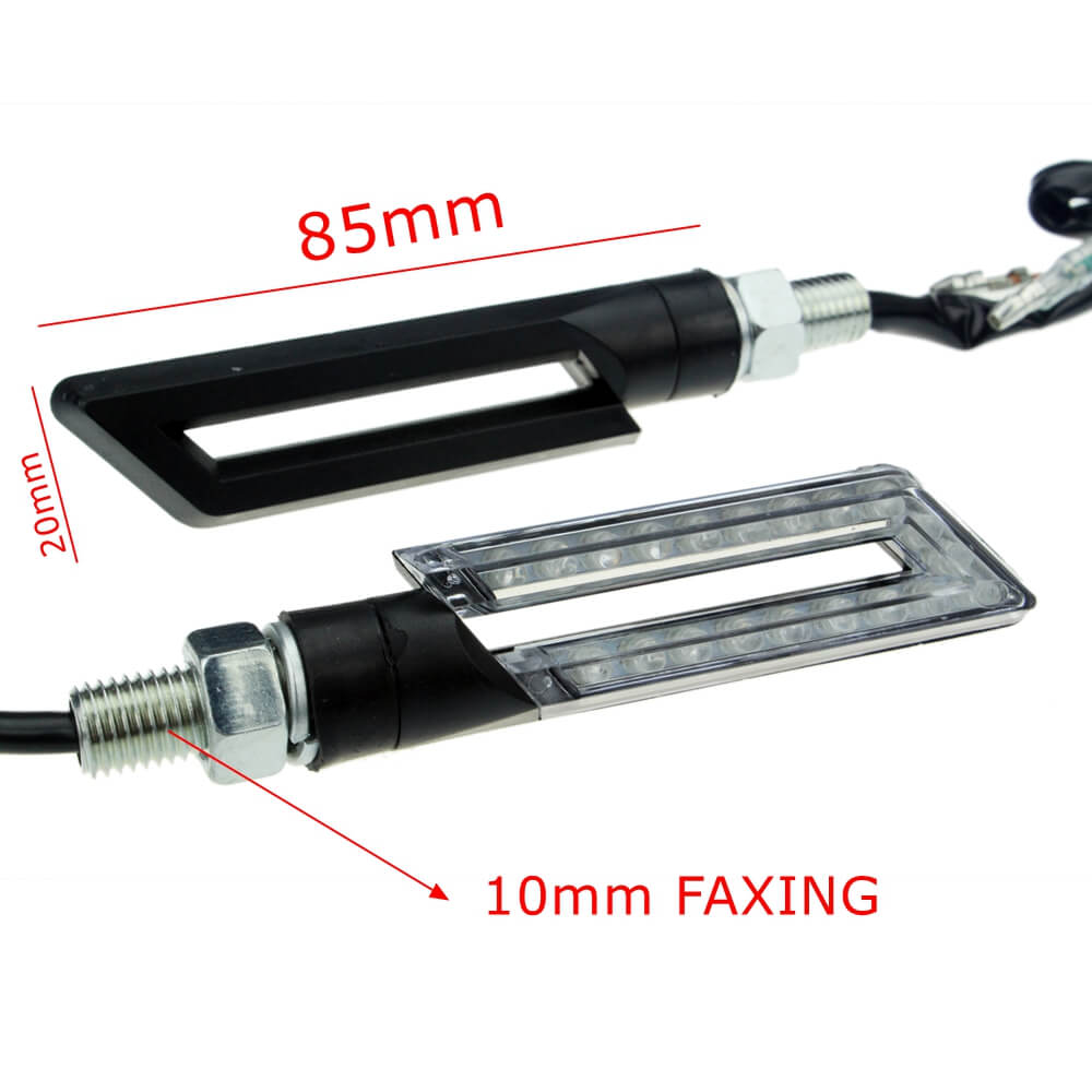LED Indicators Hollow Arrow Turn Signal Running Mini Blinker Amber Light Suit Ducati BMW Kawasaki Ninja Yamaha FZ Suzuki GSX Honda CB - pazoma