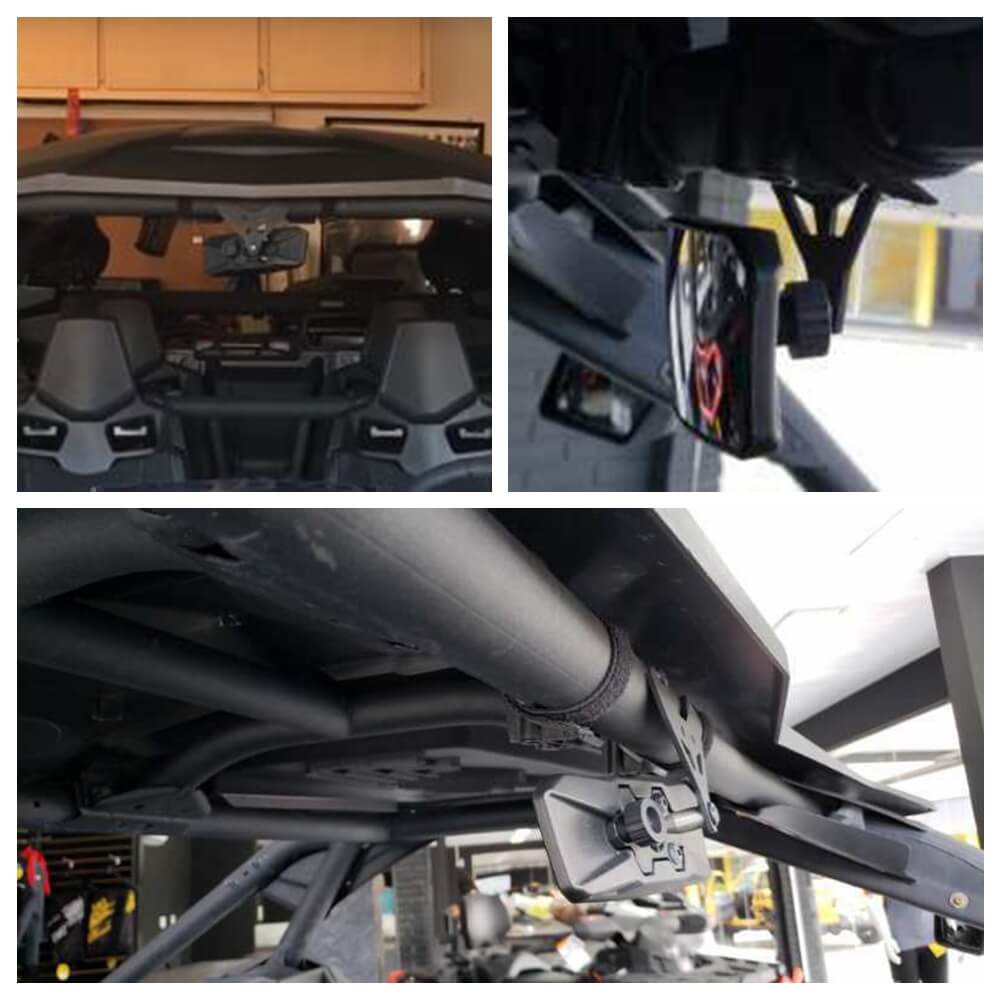 Can-Am Maverick X3 Trail Sport Max Turbo R Panoramic Center Mirror Interior Rear View Mirrors 2017 2018 2019 2020 2021 2022 2023 2024 715004924 - pazoma