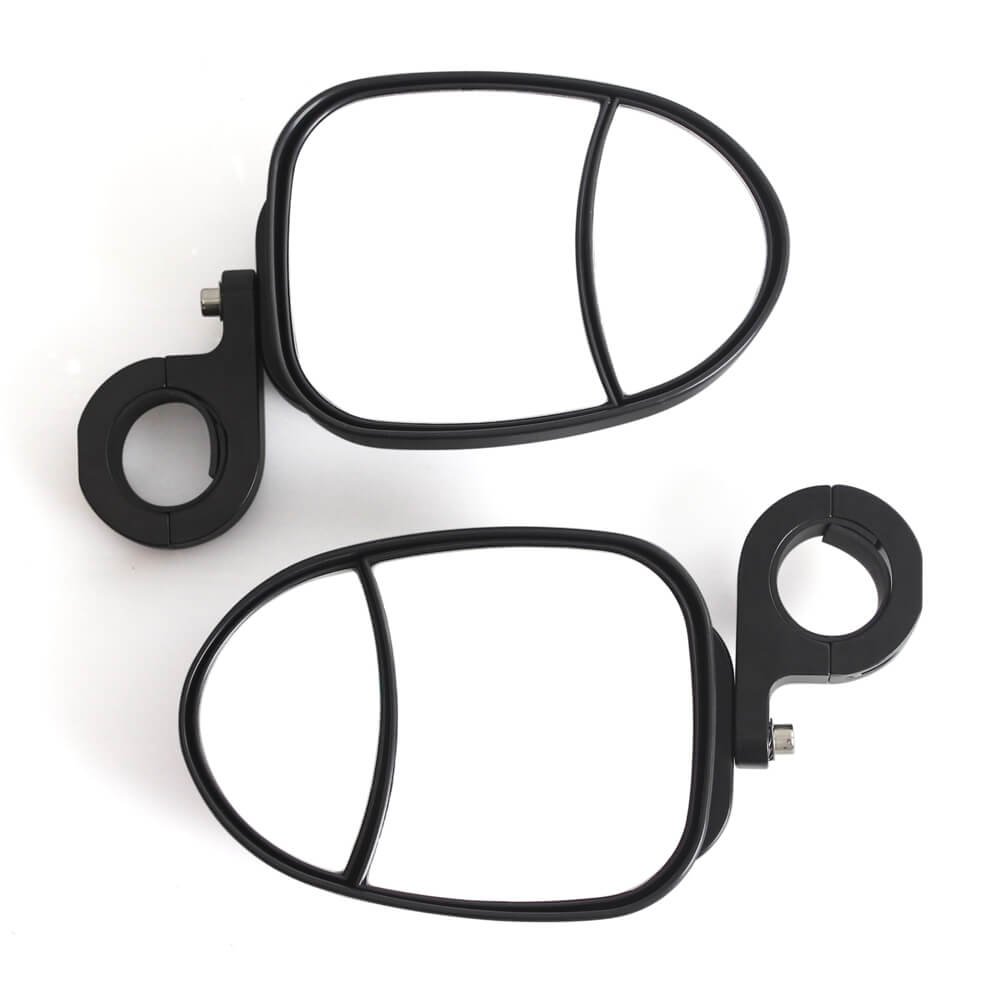 UTV Universal Side Mirrors w/LED Turn Signal Light | Polaris RZR800/900 John Deere Gator HPX XUV Kawasaki Mule Yamaha Rhino 1.75" Roll Bars Clamp - pazoma