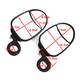 UTV Universal Side Mirrors w/LED Turn Signal Light | Polaris RZR800/900 John Deere Gator HPX XUV Kawasaki Mule Yamaha Rhino 1.75" Roll Bars Clamp - pazoma