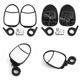 UTV Universal Side Mirrors w/LED Turn Signal Light | Polaris RZR800/900 John Deere Gator HPX XUV Kawasaki Mule Yamaha Rhino 1.75" Roll Bars Clamp - pazoma