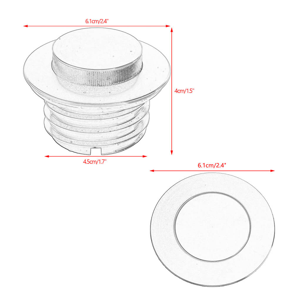 Harley M8 Softail Sport Glide FLSB Slim FLSL Low Rider FXLR FXLRS Pop-up Flush-Mount Fuel Cap and Left Side Tank Cap Kit 2018-21 - pazoma