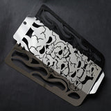 SKULL Polished Stainless Radiator Grill Guard For 2006-2020 Suzuki Boulevard M109R / Intruder VZR1800 / M1800R - pazoma