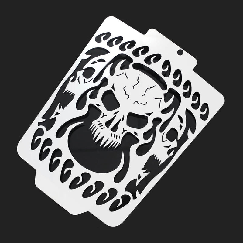 Suzuki Boulevard M109R Intruder VZR1800 M1800R "FIRE SKULL" Stainless Radiator Grill Guard 2006-2019 - pazoma