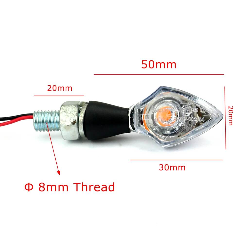 LED Motorcycle Motorbike Indicators Cat-eye Mini Eye Turn Signal Light Nano Blinker 12V for Street bike Cruiser Chopper Retro Custom Harley - pazoma