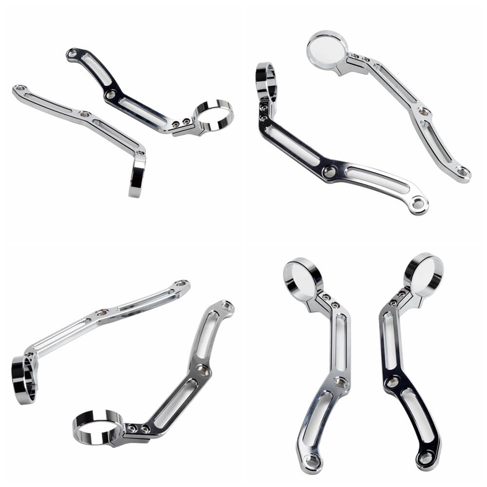 Rear Shock Remote Reservoir Mounts Brackets for Ohlins HD 044 & Legends Revo Shocks for Harley Touring Bagger 2014-2024 - pazoma