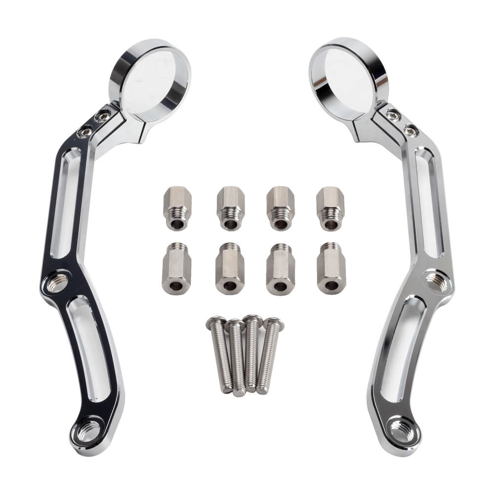 Rear Shock Remote Reservoir Mounts Brackets for Ohlins HD 044 & Legends Revo Shocks for Harley Touring Bagger 2014-2024 - pazoma