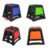 Universal Motorrad MX Enduro Klappbarer Montageständer Kunststoffständer Hocker Reparatur Klapplift Reparaturhalter Dirt Pit Bike Motocross