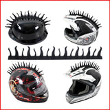 Pazoma Dirt Biker Helmets Mohawks Sticker Spikes Motorbike Rubber Stick Capacete Decoration Fire style - pazoma