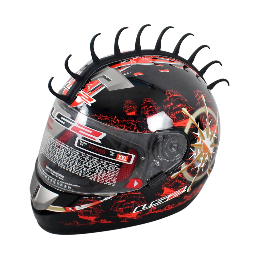 pazoma Motorbike Rubber Helmet Mohawk Sticker Dirt Biker Spikes Stick Capacete Decoration Talon Style - pazoma