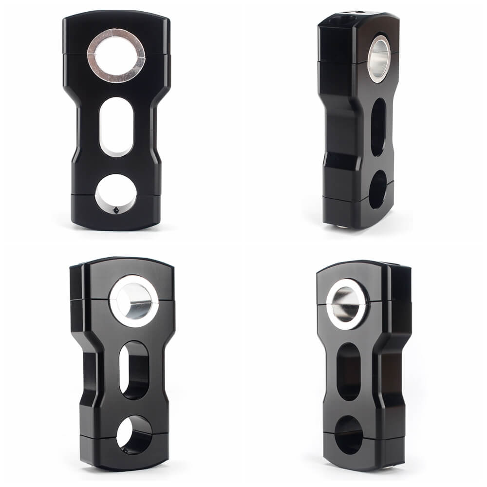 Snowmobile Pivoting Handlebar Fixed Height Risers Clamps 3" for Polaris Matryx Arctic Cat sleds 7/8" 1-1/8" Handlebar T-Style Stems - pazoma