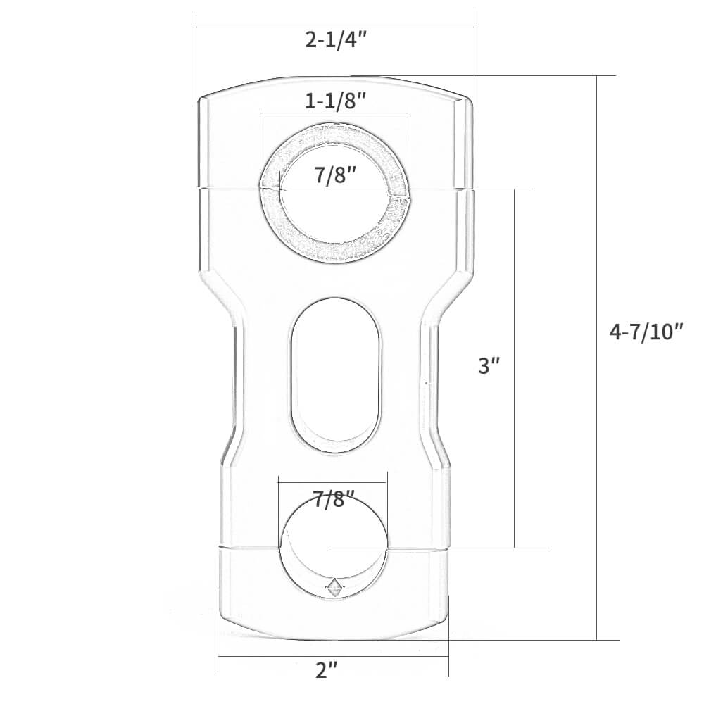 Snowmobile Pivoting Handlebar Fixed Height Risers Clamps 3" for Polaris Matryx Arctic Cat sleds 7/8" 1-1/8" Handlebar T-Style Stems - pazoma