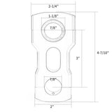 Snowmobile Pivoting Handlebar Fixed Height Risers Clamps 3" for Polaris Matryx Arctic Cat sleds 7/8" 1-1/8" Handlebar T-Style Stems - pazoma