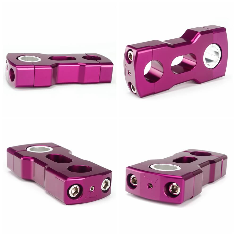 Snowmobile Pivoting Handlebar Fixed Height Risers Clamps 3" for Polaris Matryx Arctic Cat sleds 7/8" 1-1/8" Handlebar T-Style Stems - pazoma