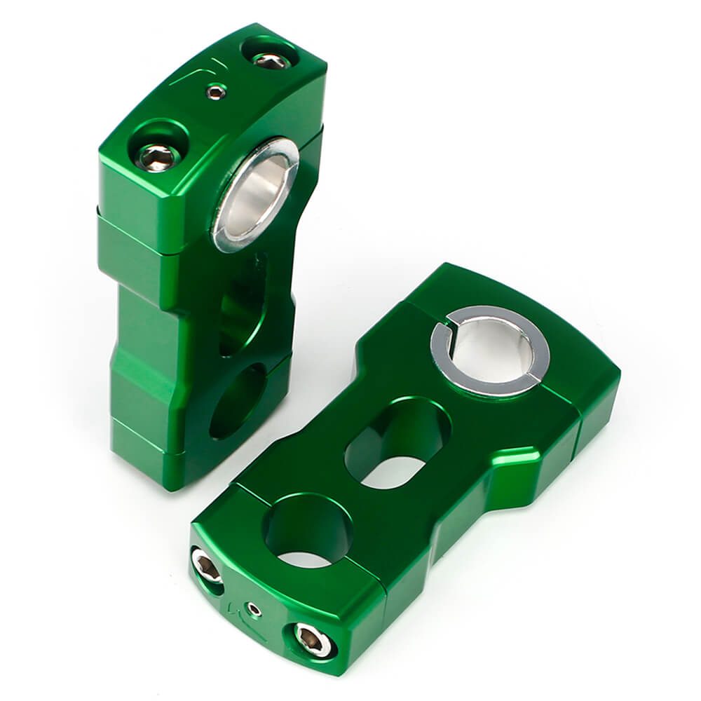 Snowmobile Pivoting Handlebar Fixed Height Risers Clamps 3" for Polaris Matryx Arctic Cat sleds 7/8" 1-1/8" Handlebar T-Style Stems - pazoma