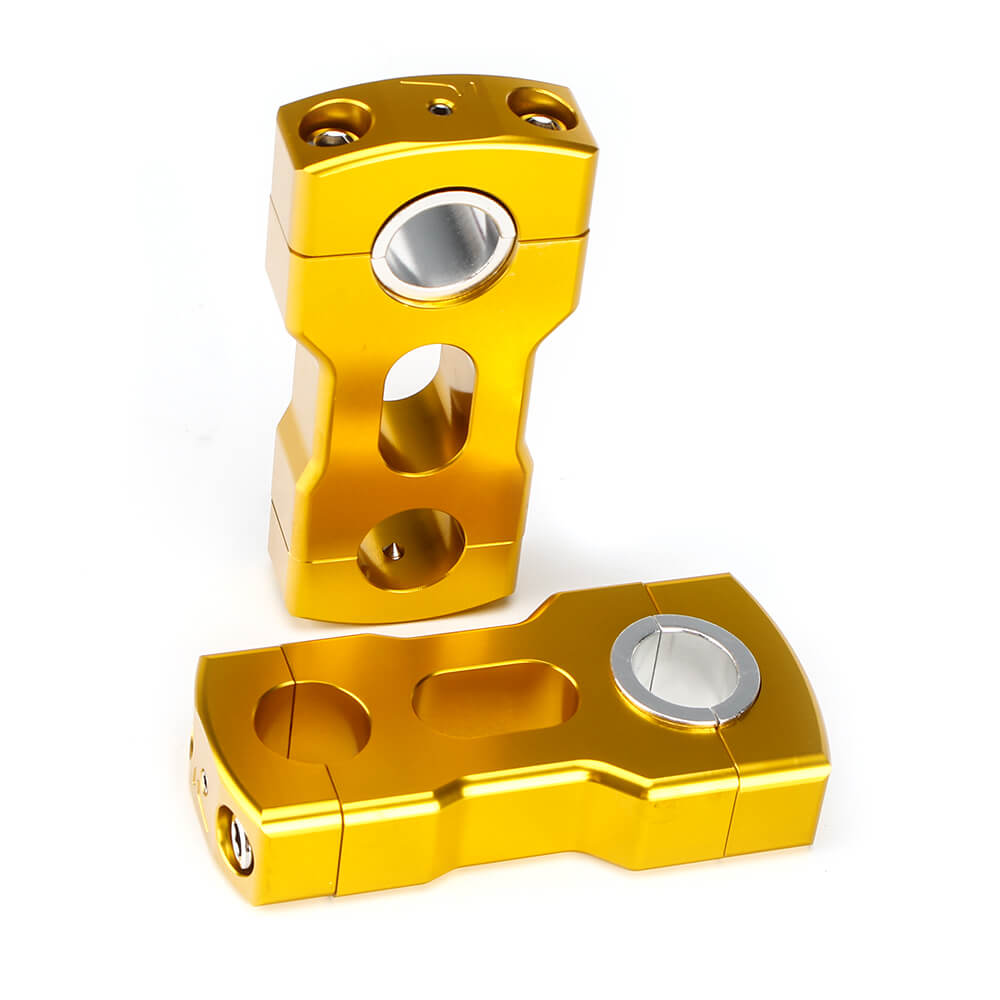 Snowmobile Pivoting Handlebar Fixed Height Risers Clamps 3" for Polaris Matryx Arctic Cat sleds 7/8" 1-1/8" Handlebar T-Style Stems - pazoma